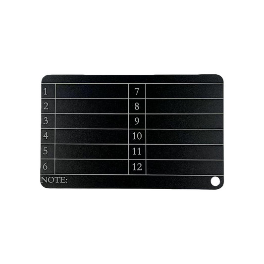 Crypto wallet recovery phrase storage kit aluminum alloy card record device package